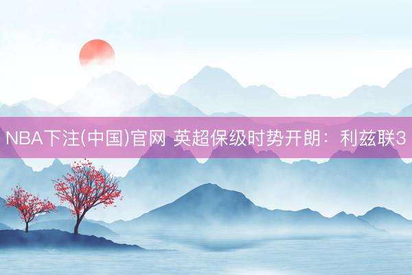 NBA下注(中国)官网 英超保级时势开朗：利兹联3