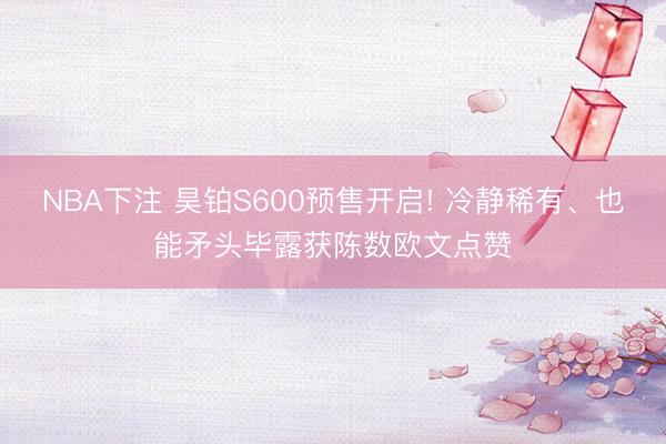 NBA下注 昊铂S600预售开启! 冷静稀有、也能矛头毕露获陈数欧文点赞