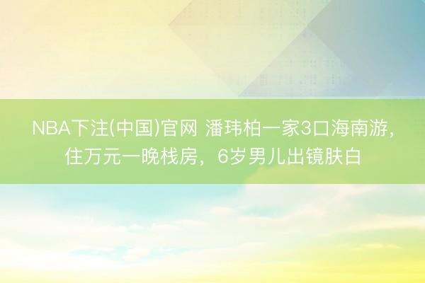 NBA下注(中国)官网 潘玮柏一家3口海南游,住万元一晚栈房,6岁男儿出镜肤白